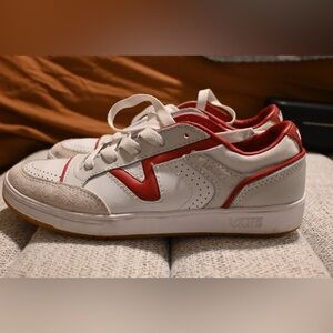 Vans Red and White Casual Sneakers